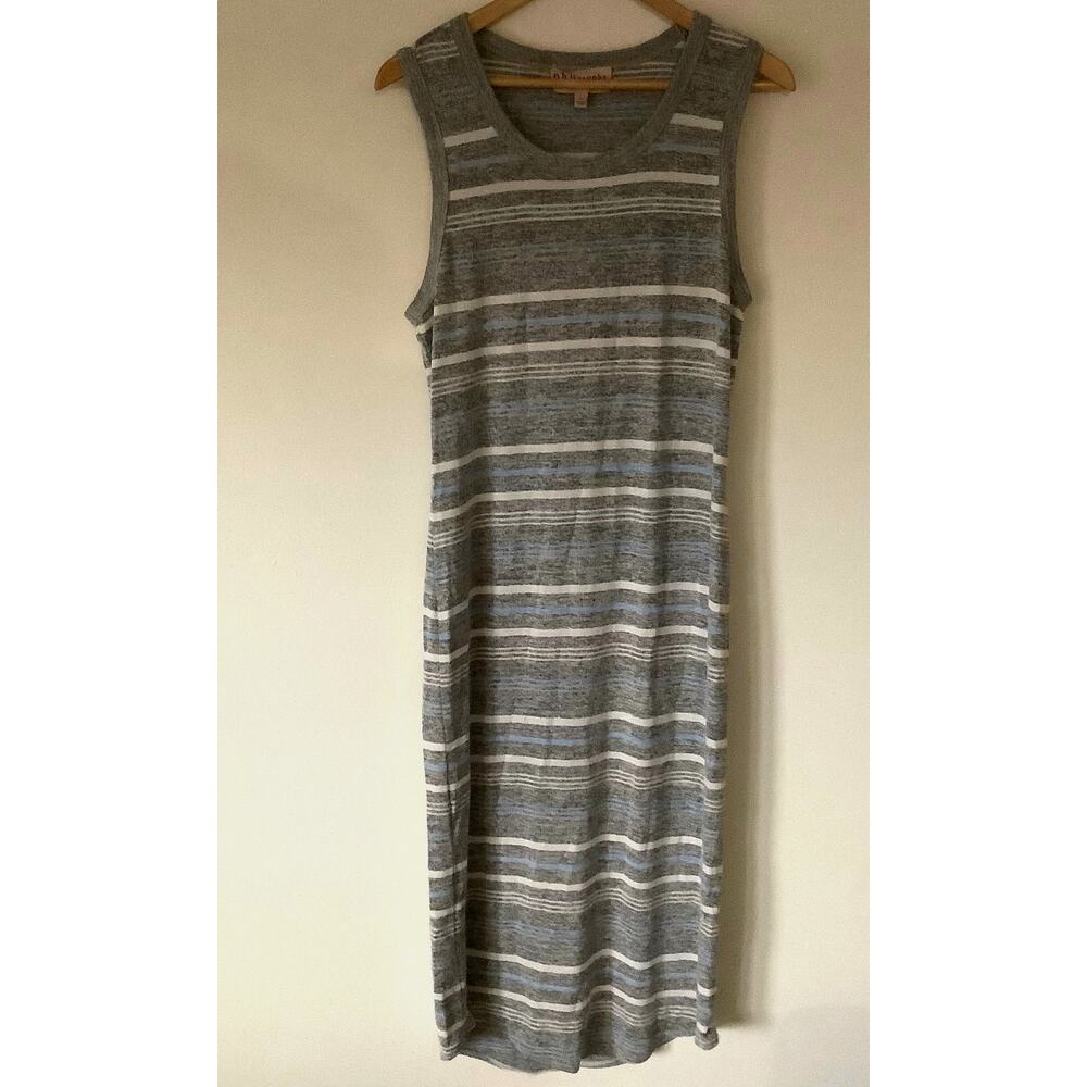 Philosophy Womens Multicolor Striped Scoop Neck Sleeveless Maxi Dress Size Large